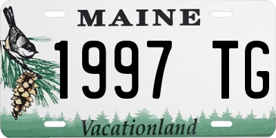 ME license plate 1997TG