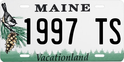 ME license plate 1997TS