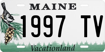 ME license plate 1997TV