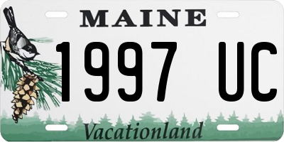 ME license plate 1997UC