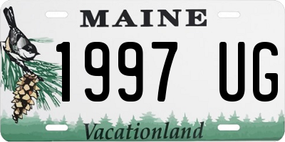 ME license plate 1997UG