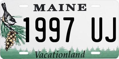 ME license plate 1997UJ