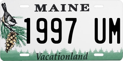 ME license plate 1997UM