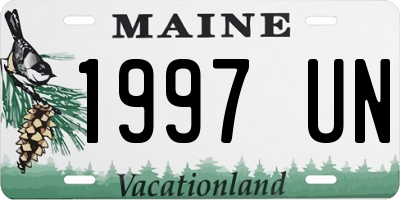 ME license plate 1997UN
