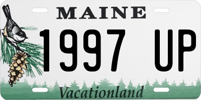 ME license plate 1997UP