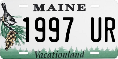 ME license plate 1997UR