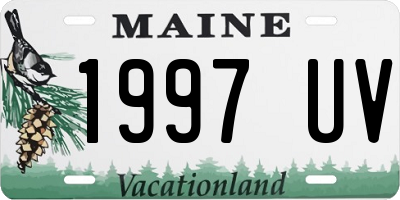 ME license plate 1997UV