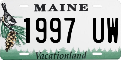 ME license plate 1997UW