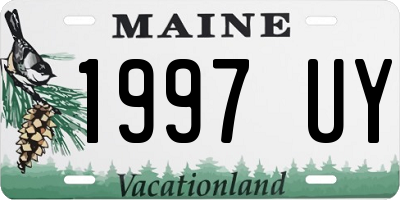 ME license plate 1997UY