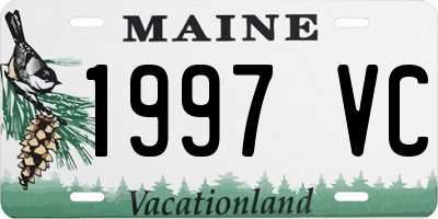 ME license plate 1997VC