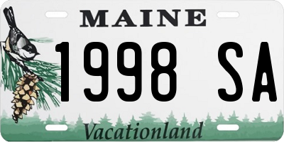 ME license plate 1998SA