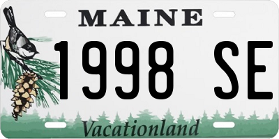 ME license plate 1998SE