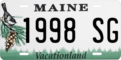 ME license plate 1998SG