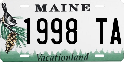 ME license plate 1998TA