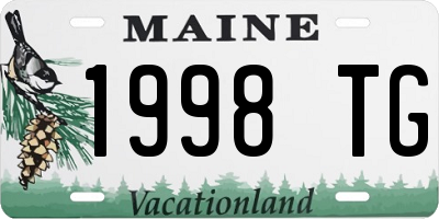 ME license plate 1998TG
