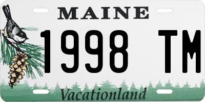 ME license plate 1998TM