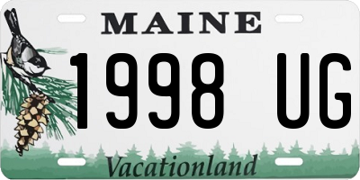 ME license plate 1998UG