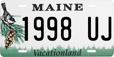 ME license plate 1998UJ