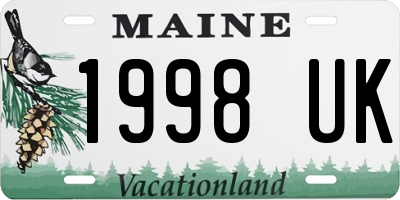 ME license plate 1998UK