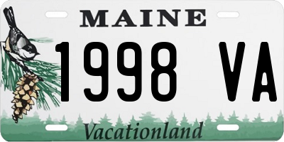 ME license plate 1998VA