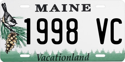 ME license plate 1998VC