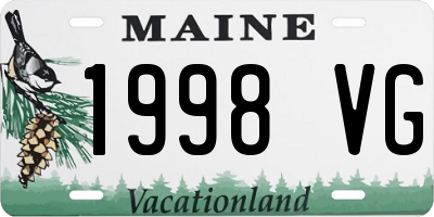 ME license plate 1998VG