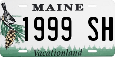 ME license plate 1999SH