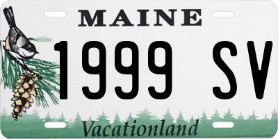 ME license plate 1999SV