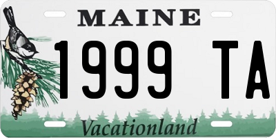ME license plate 1999TA