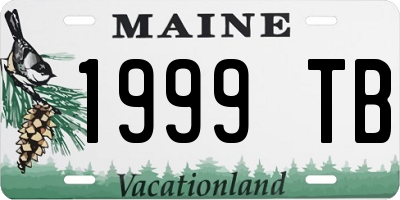 ME license plate 1999TB