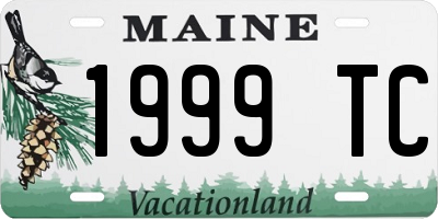 ME license plate 1999TC