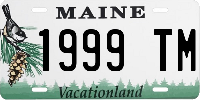 ME license plate 1999TM