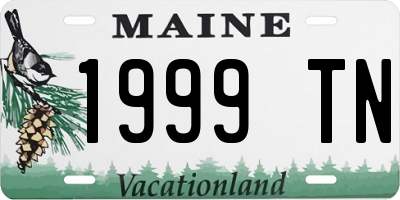 ME license plate 1999TN