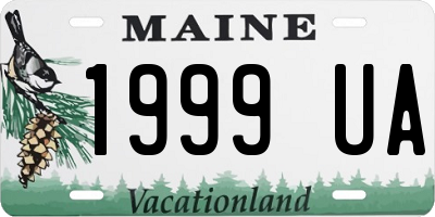 ME license plate 1999UA