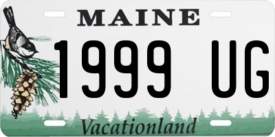 ME license plate 1999UG