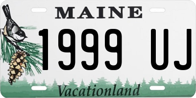 ME license plate 1999UJ