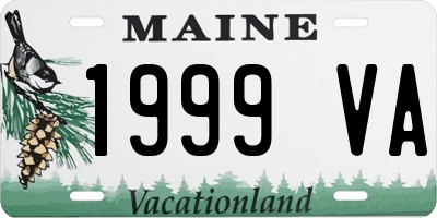 ME license plate 1999VA
