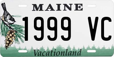 ME license plate 1999VC