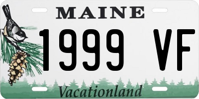 ME license plate 1999VF