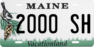 ME license plate 2000SH
