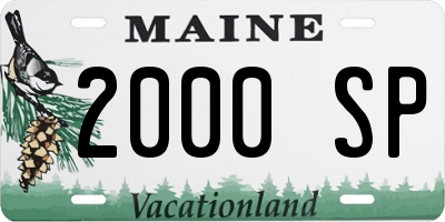 ME license plate 2000SP