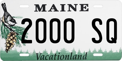 ME license plate 2000SQ