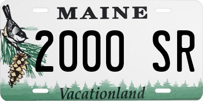 ME license plate 2000SR
