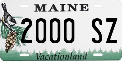 ME license plate 2000SZ