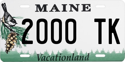 ME license plate 2000TK