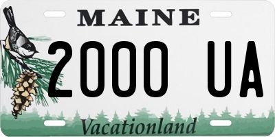 ME license plate 2000UA