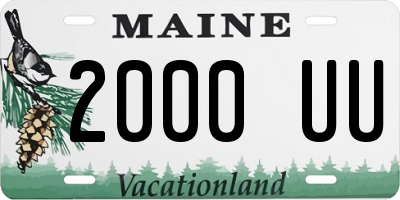 ME license plate 2000UU