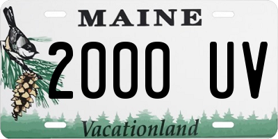 ME license plate 2000UV