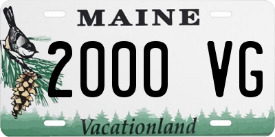 ME license plate 2000VG