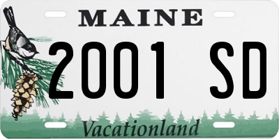 ME license plate 2001SD